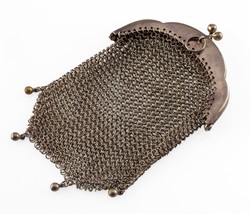 Sterling Silver Small Mesh Vintage Coin/Change Purse - $178.20