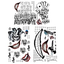 Fake Temporary Tattoos 3 Sheet Men Temporary Tattoo Sticker for Hallowee... - £15.69 GBP