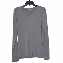 Fabletics Top Size Medium? Gray Long Sleeve Womens Stretch Fabric Athlei... - £10.57 GBP