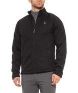 Spyder Men&#39;s Steller Full Zip Sherpa Lining Core Sweater Black Jacket Sm... - £44.37 GBP