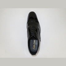 Men Santino Luciano Formal Dress Shoes Patent Leather Shiny Lace up C384 Black image 7