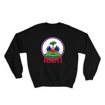 Coat of Arms Haiti : Gift Sweatshirt Haitian Pride Independence National Symbol  - £23.14 GBP