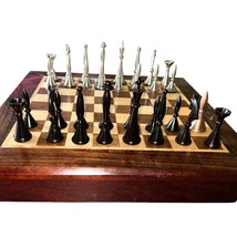 Brass Art Deco Chess Pieces (No board) *Read* Beautiful, Vintage - €162,75 EUR