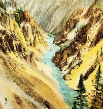 Grand Canyon Yellowstone National Park Postcard Great Falls c1920s Wyoming DWS5D - £19.58 GBP
