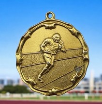 Vintage Football Medal City Champs 82-83 Gold Tone Running Player Design - $19.89