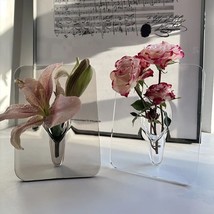 Acrylic Picture Frame Vase Hydroponic Flower Arranger Decoration, Home D... - $23.99+