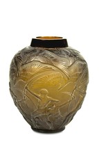 Lalique vases.  Archers . Famous . Decoration with archers and birds. - $4,000.00