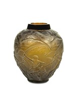 Lalique vases.  Archers . Famous . Decoration with archers and birds. - $4,000.00