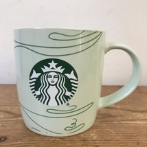 Starbucks 2020 Light Green Swirl Mermaid Logo 12oz Ceramic Coffee Mug - £21.57 GBP
