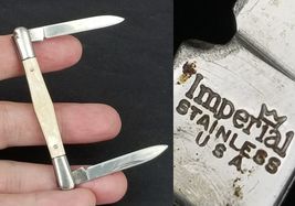 rare vintage pocket knife Imperial USA old pen CRACKED ICE - €21,63 EUR