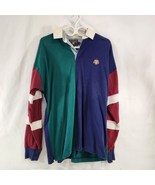 Chaps Ralph Lauren Vintage Mens Polo Long Sleeve Block Print Shirt Size ... - £22.79 GBP