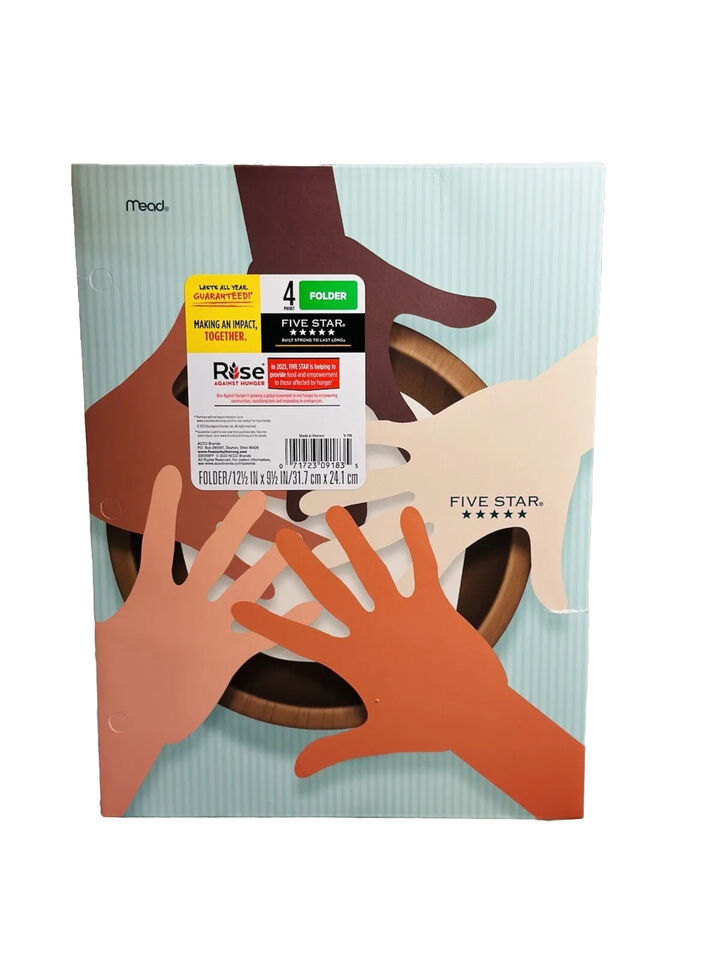 Five Star 4 Pocket Folder 12.2In X 9.5in. Make An Impact, Together - $12.75