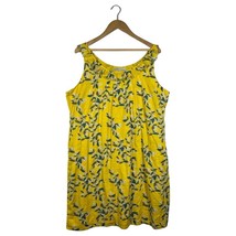 Old Navy Dress Womens XXL Floral Ruffle Scoop Neck Sleeveless Lined Yellow - $19.79