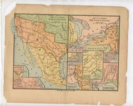 4 A S Barnes &amp; Co 1895 Maps North America War Maps Colonies Maps - $23.76