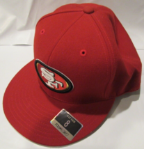NWT NFL Reebok San Francisco 49ers Sideline Fitted Hat Red Size 8 - £31.44 GBP