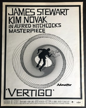 1958 VERTIGO Holy Grail WHITE Ad  Mega-RARE Original Alfred Hitchcock Vi... - $374.77