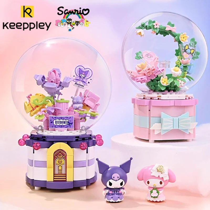 keeppley Sanrio Music Box Kuromi My Melody Model Kawaii Assembled Children&#39;s Toy - £42.20 GBP