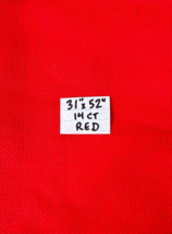Red 14 Count Aida Cross Stitch Fabric - 31&quot; x 52&quot; 100% Cotton - £30.07 GBP