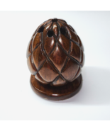 Vintage Solid Wood Pineapple Pattern Pen Pencil Nut Pick Holder Display ... - $18.98 CAD