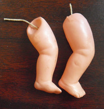 Vintage 1930s Small Pair of Celluloid Doll Legs 2 1/4&quot; Long - £13.27 GBP