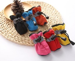 Stylish Paws: Trendy Tarpaulin Dog Shoes With A Unique Design - £9.70 GBP