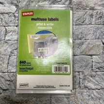 Staples Print Write Removable Labels 1/2&quot; x 1.75&quot; 840 5125 - £5.93 GBP