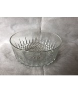 Arcoroc France serving bowl clear glass starburst diamond pattern 6.5 in. - $13.85