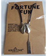 Fortune Cookie Necklace With Special Message Good Luck Locket Pendant LI... - $7.87
