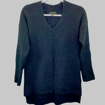 Banana Republic Womens Merino Wool Sweater Black S Knit Long Sleeve V-Ne... - $21.80