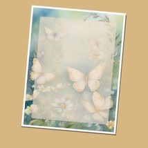 Butterflies #02 - Lined Stationery Paper (25 Sheets)  8.5 x 11 Premium Paper - £9.38 GBP