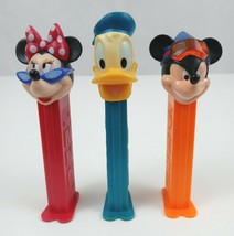 Vintage Lot Of 3 Disney Pez Dispensers Ski Mickey, Cool Minnie, Donald Duck - £8.38 GBP