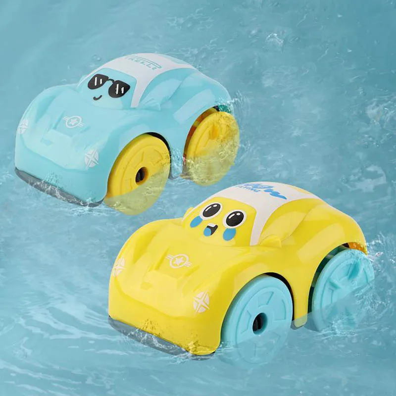 Clockwork Car Children Bath Water Playing Toys ABS Cartoon Vehicle Baby Bath Toy - £9.43 GBP