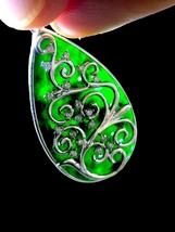 Gardens of Eden Pendant (with Hand Carved Burmese A-Jadeite, 18K White Gold, and - £3,898.22 GBP
