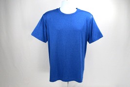 Reebok Men&#39;s Crew Neck Activewear Fitness T Shirt Men&#39;s Sz L Blue Short ... - £15.57 GBP