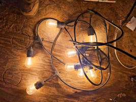 23QQ58 String Of Led Filament Bulbs, 9 Plastic Outdoor Lights, 24&quot; Oc, 18/2 Wire - £9.01 GBP