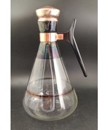 Vintage 1950s Mid Century MCM Atomic Inland Glass Coffee Carafe Copper Pink - $18.00