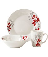 Gibson Scarlet Leaves 12 pc Dinnerware Set - $1,214.92 MXN