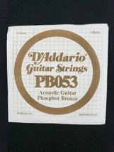 D&#39;Addario PB053 Phosphor Bronze Wound Acoustic Guitar Single String .053... - £4.78 GBP