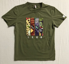 Fifth Loop LERB Embroidered Animal Eye Print T Shirt Unisex Olive Green ... - £18.13 GBP