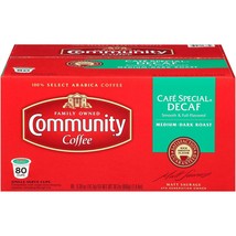 Community Coffee Cafe Special DECAF Coffee 80 to 320 Keurig K cups FREE SHIPPING - $64.89+