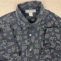 Tori Richard Hawaiian Camp Shirt Mens XL 100% Silk Retro 70s Black Vintage EUC - £17.76 GBP