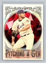 2022 Topps Allen &amp; Ginter Max Scherzer #PAG-8 Pitching a Gem New York Mets - £1.49 GBP