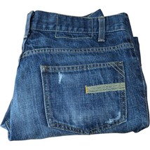 Calvin Klein Jeans Mens 30x30 Blue Low Rise Straight Leg Denim Distresse... - $34.65