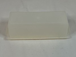 Tupperware Vintage Butter Keeper Dish Single Stick Sheer #636-3 &amp; 637-2 White - £9.83 GBP