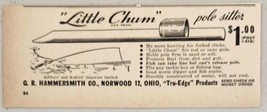 1947 Print Ad Little Chum Fishing Pole Sitter Hammersmith Norwood,Ohio - £8.49 GBP