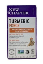 New Chapter Turmeric Force 30 Vegetarian Capsules Exp 06/2024 - £11.65 GBP