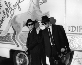 Dan Aykroyd and John Belushi in The Blues Brothers by tour bus 11x14 Photo - £12.04 GBP