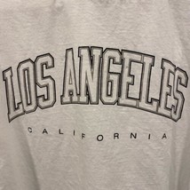 J GALT Men&#39;s One Size Fits Most White Cotton Long Sleeve LOS ANGELES T-S... - $7.66