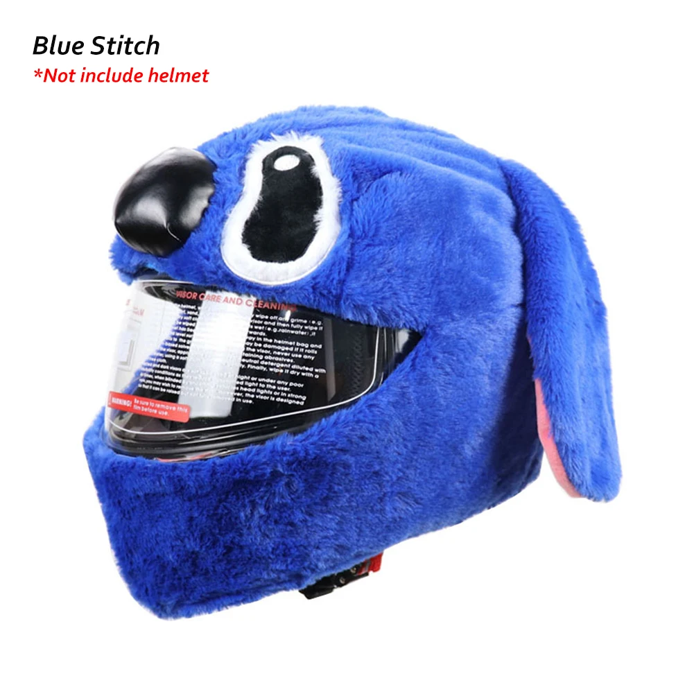Motorcycle Helmet Cover  Plush Helmets Hat With Crazy Large Flexible Ears Funny  - £481.68 GBP