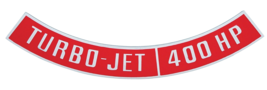 OER 3874913 1967-1973 Die-Cast Turbo Jet &quot;400 HP&quot; Horsepower Air Cleaner Emblem - £47.88 GBP